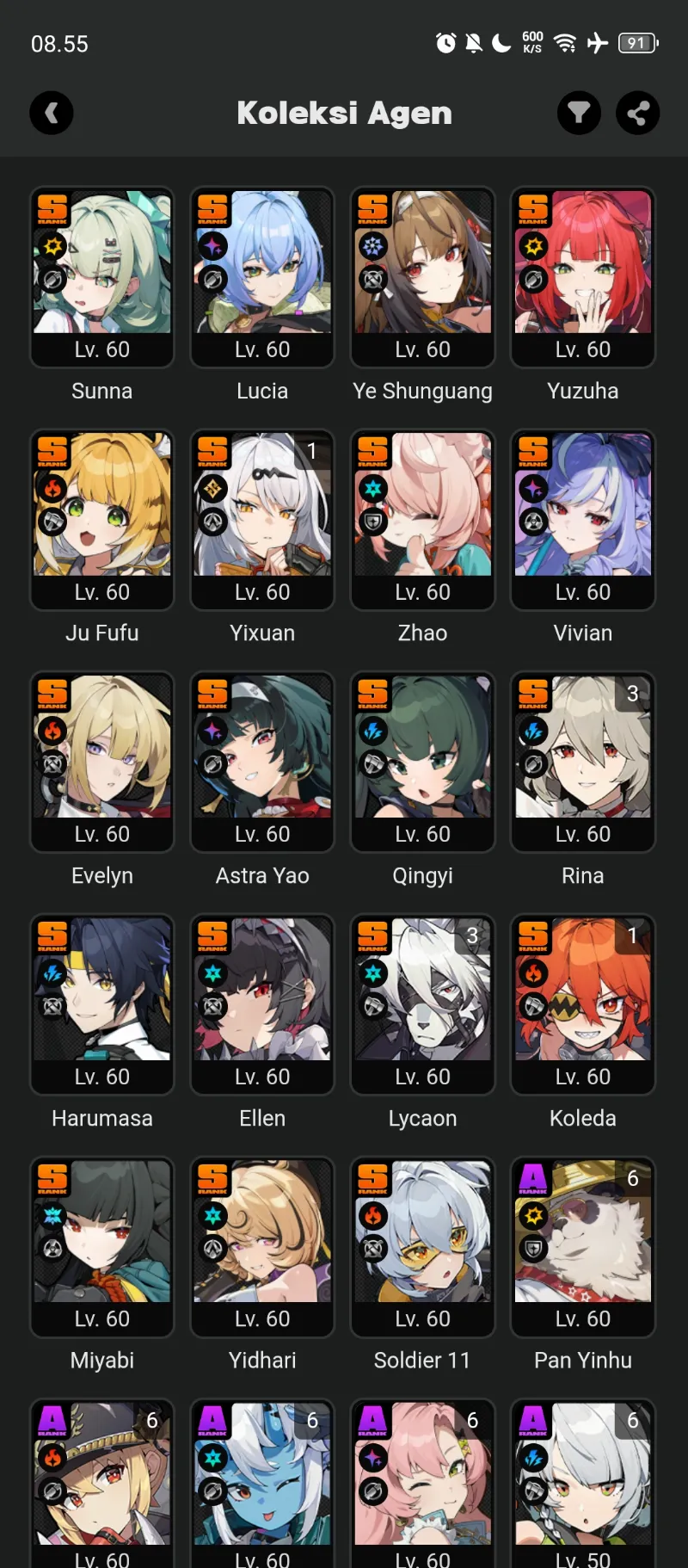 Asia akun end game 3 void hunter sign + premium team mc belle bisa ce