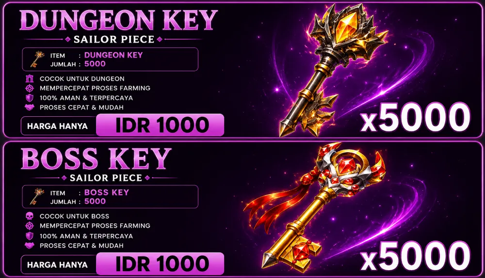 5000 Boss Key - 5000 Dungeon Key Sailor Piece