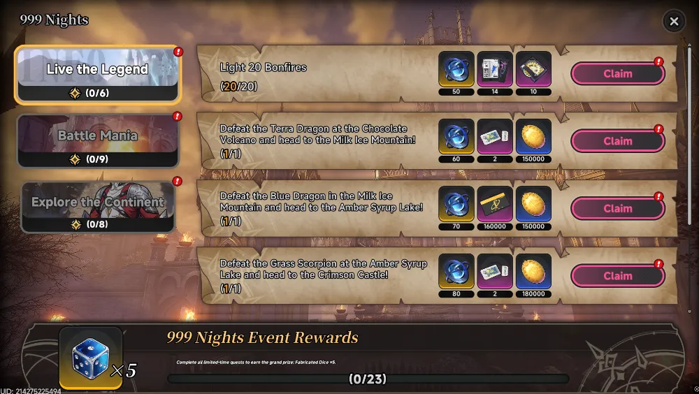 Event 999 Nights