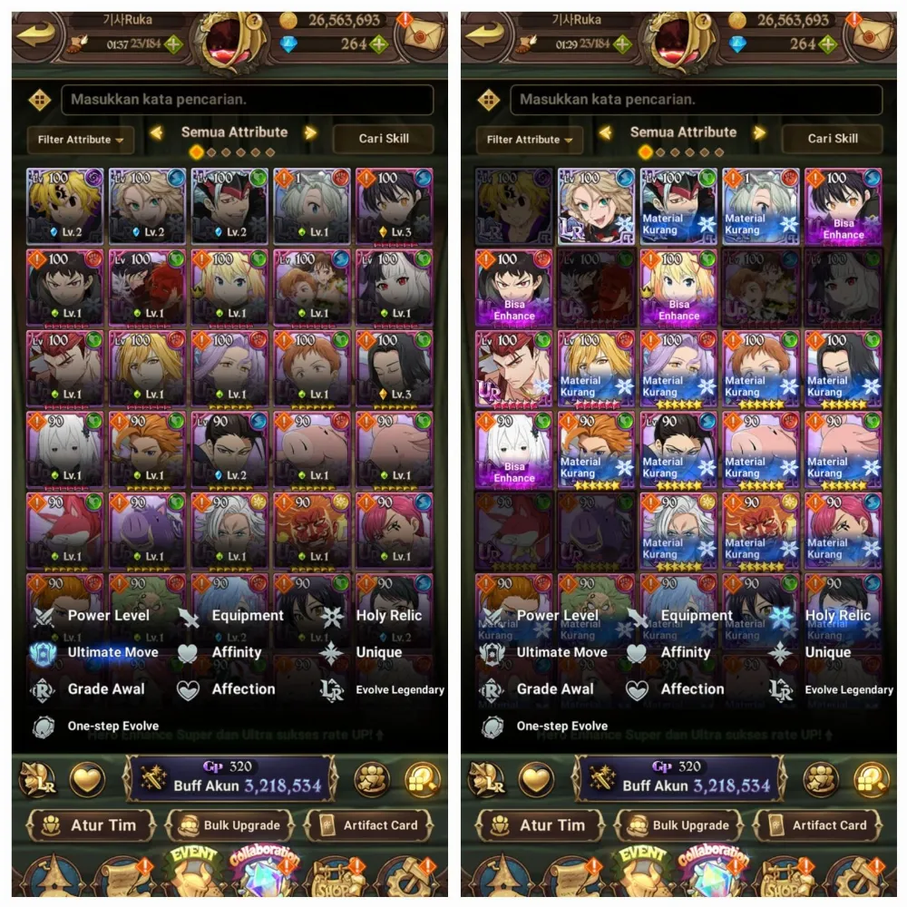 Akun 7ds mid+9 collab