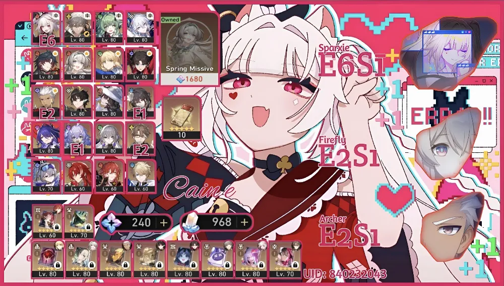 Asia | E6S1 Sparxie + E2S1 Firefly (+outfit) + Archer E2S1 + Rin tohsaka + Yao Guang dll