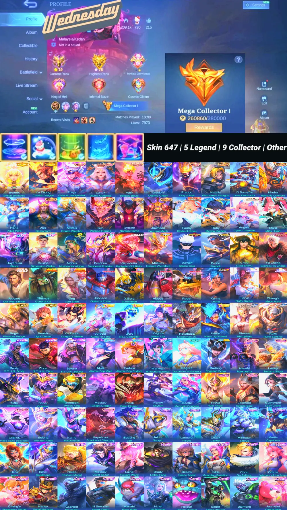Skin 647 | 5 Legend | 9 Collector | 4 Aspirants | Mistebenders Aldous | Neobeast Fredrinn