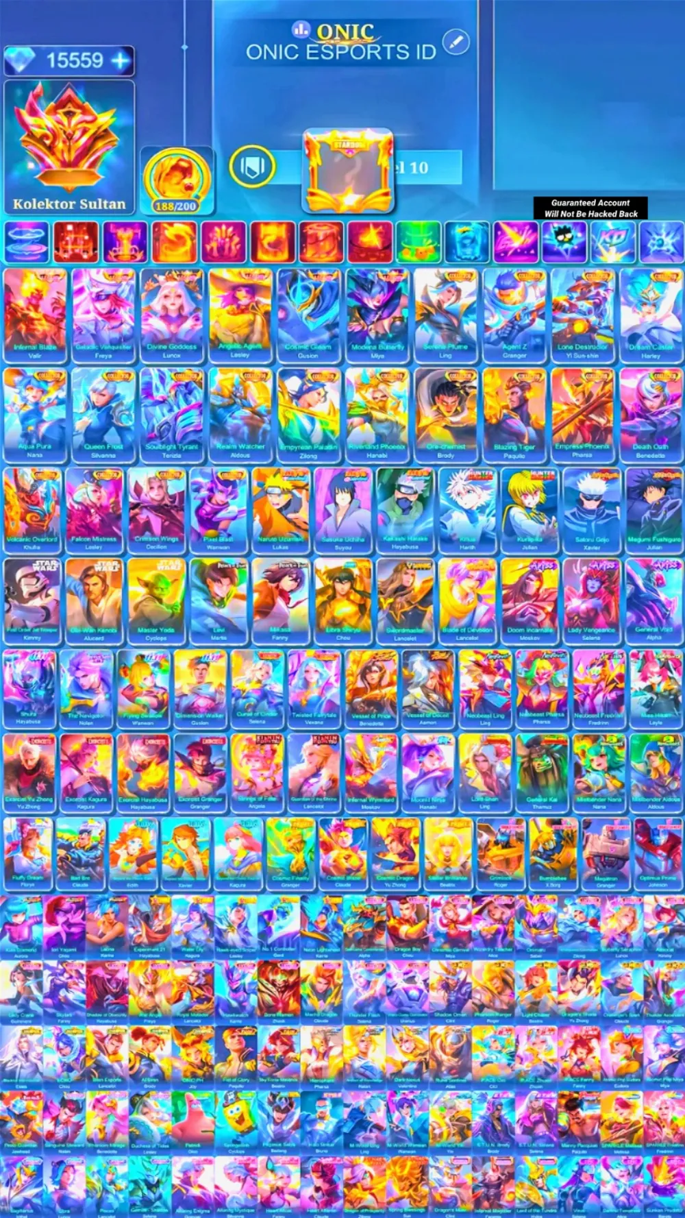World Collector | Border Stardom | Skin 715 | 6 Legend | 18 Collector | 15K Diamond