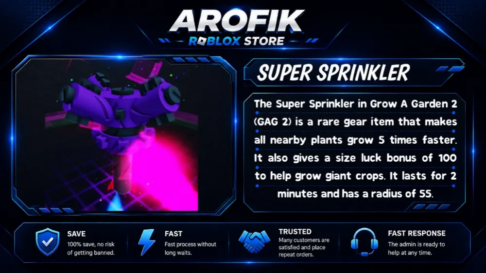 GAG2 ×100 SUPER SPRINKLER 💦 || FAST DELIVERY || TRUSTED SELLER🛡️