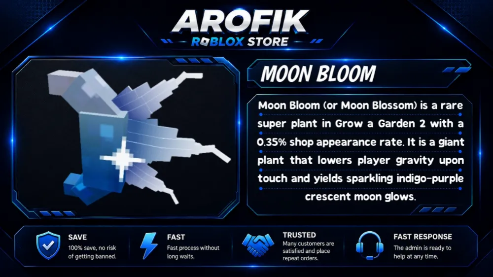 GAG2 MOON BLOOM 🌚 || FAST DELIVERY || TRUSTED SELLER🛡️