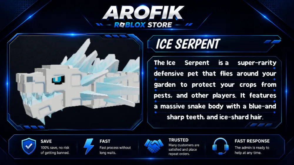 GAG2 PET ICE SERPENT ❄️ || FAST DELIVERY || TRUSTED SELLER🛡️