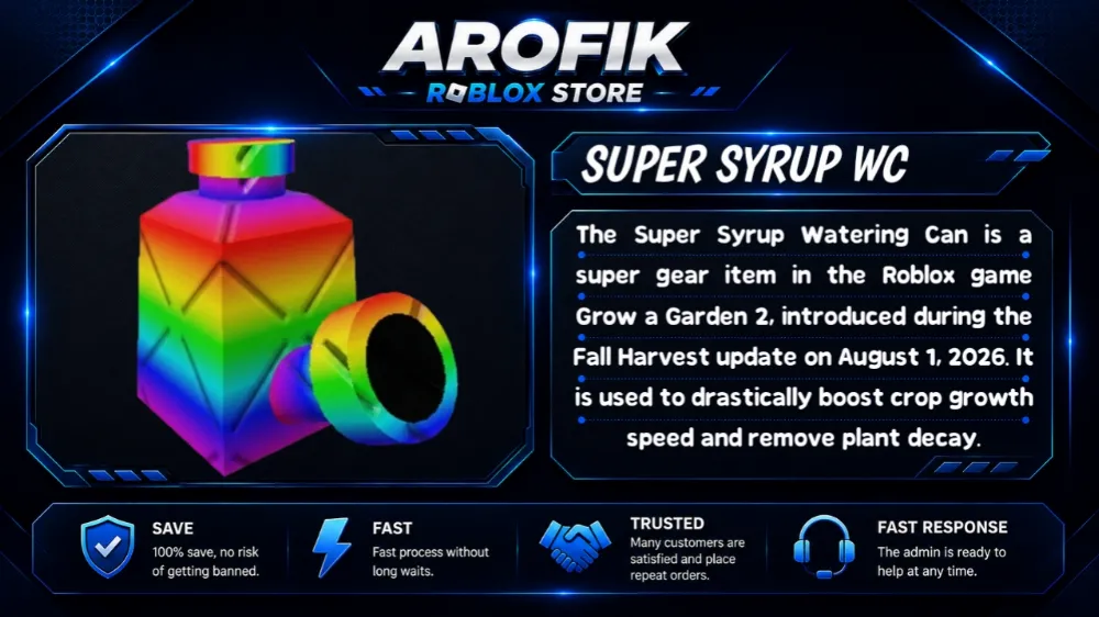 GAG2 ×100 SUPER SYRUP WATERING CAN 🎊 || FAST DELIVERY || TRUSTED SELLER🛡️