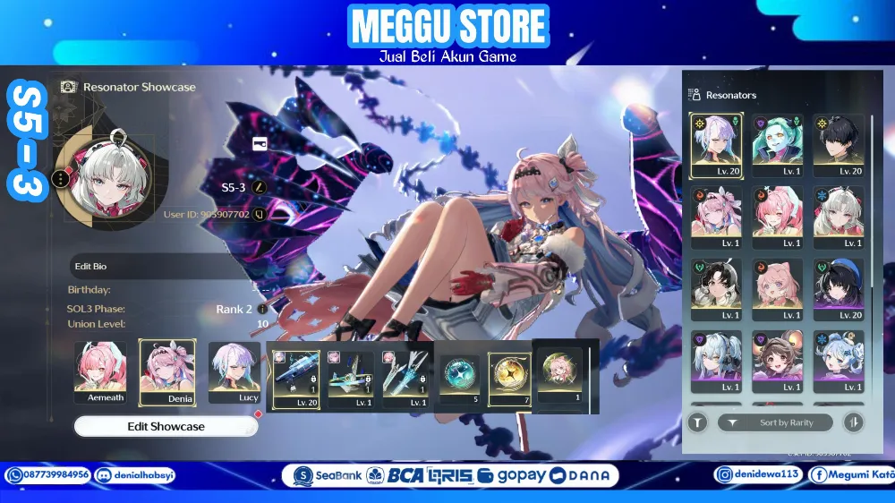 [SEA] STARTER 5 LIMIT [ LUCCY SIGN + AEMETH SIGN + DENIA + CHARLOTTA + REBECCA ]