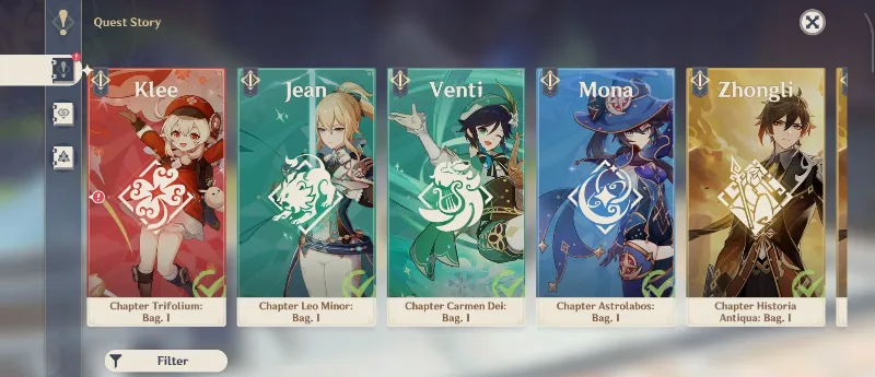 Story Quest Character