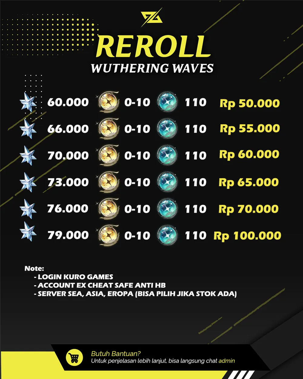 Reroll wuthering waves