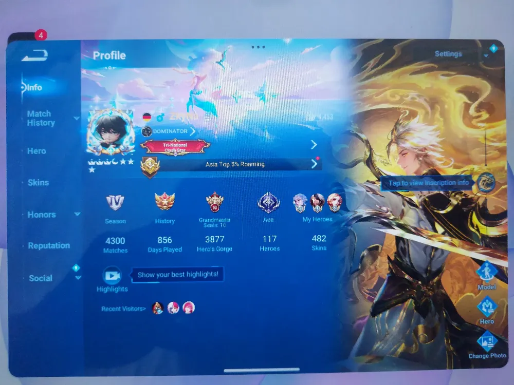 Akun HOK Nobility 10