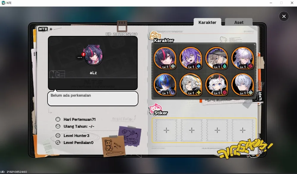 SEA, starter lvl 3 Shinku + All char standar