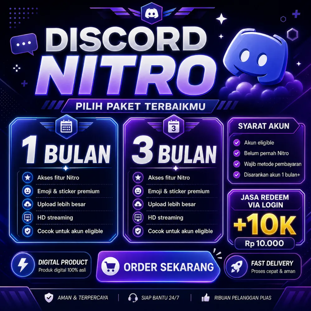 DISCORD NITRO LINK  1B / 3B