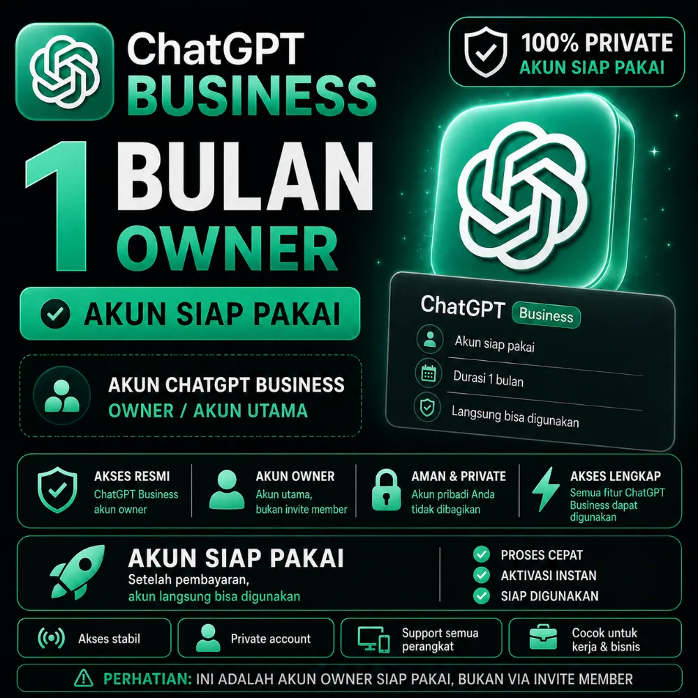 ChatGPT BUSINESS 1 Bulan OWNER