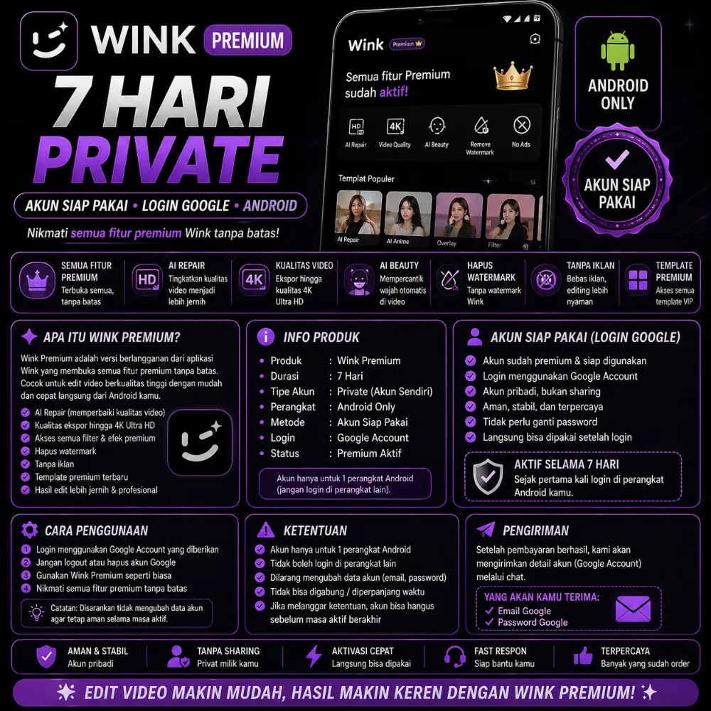WINK PREMIUM 7 HARI PRIVATE ANDROID