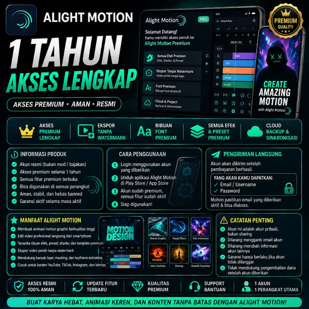 ALIGHT MOTION 1 TAHUN