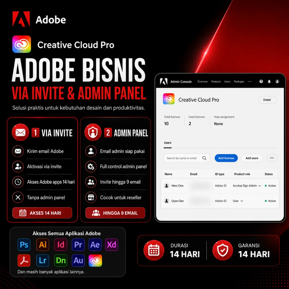 ADOBE CREATIVE CLOUD PRO 14 HARI