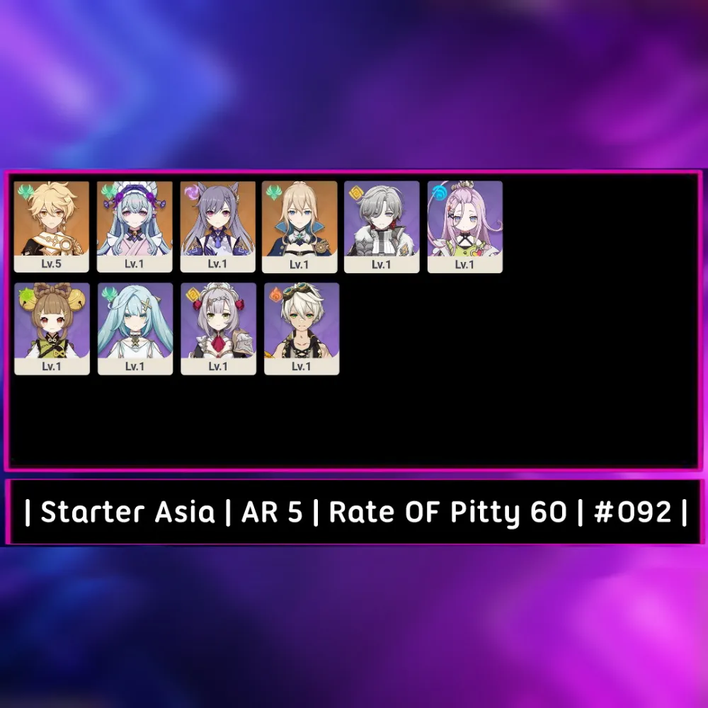 Starter AR 5 | Ratte Off Pitty 60 - Mc Lumine #092 [ Asia Server ]