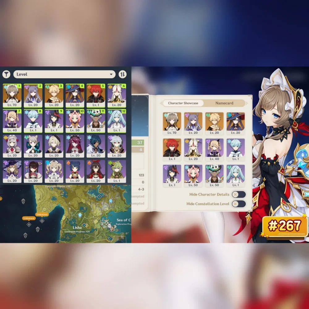Akun Starter Mid - Sandrone | Keqing + Diluc + Mona - Mc Aether #267 [ Asia Server ]