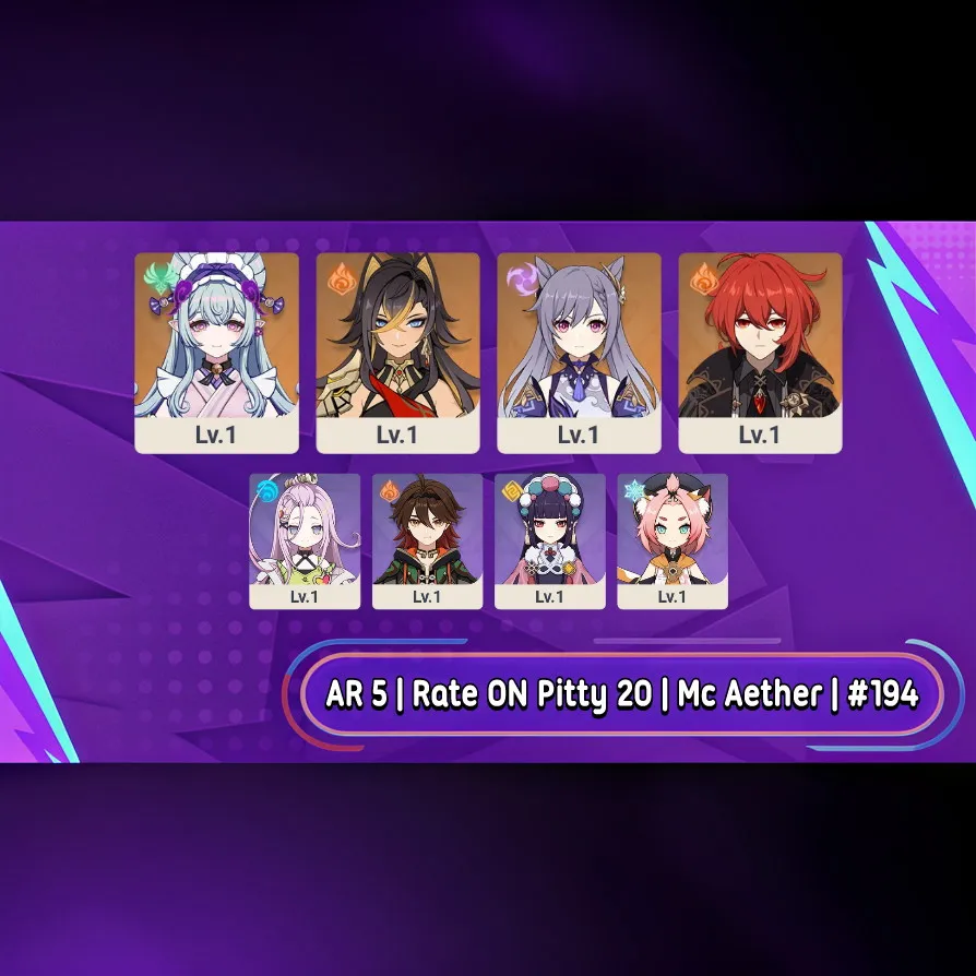 Starter Rate ON 20 + IF 13 | AR 5 | 4 Character B5 - Mc Aether #194 Asia Server