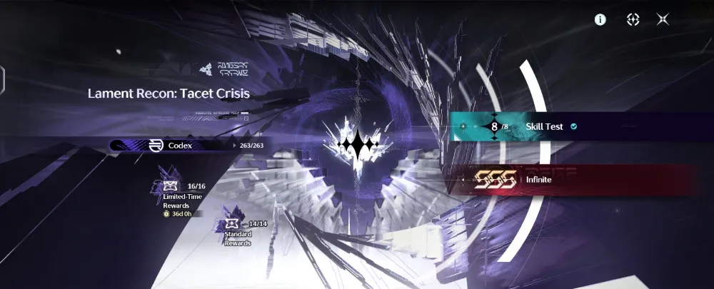 Event Lament Recon: Tacet Crisis Full Reward