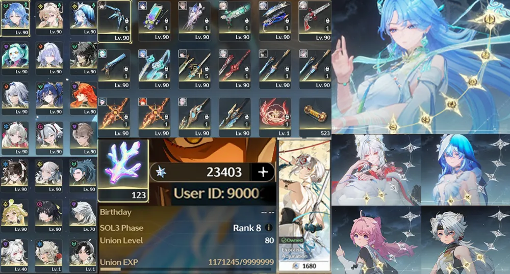 [SEA] UL 80 | RC6 Qingxiao, RC2 Hsin, RC2 Shorekeeper | 16 Limit + 10 Sign | 23k Astrite