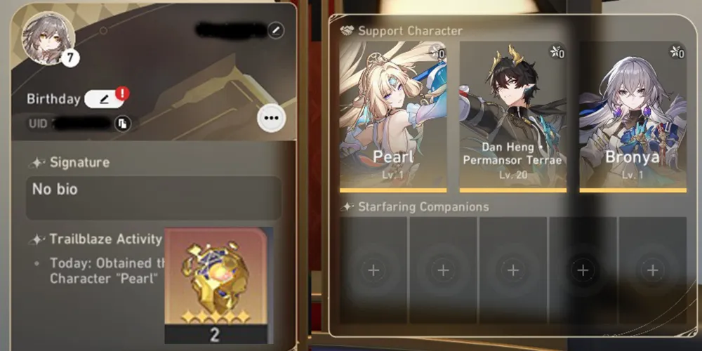 [EU] TL 7 FMC | Starter Pearl + Dan heng PT + Bronya + GCSx2