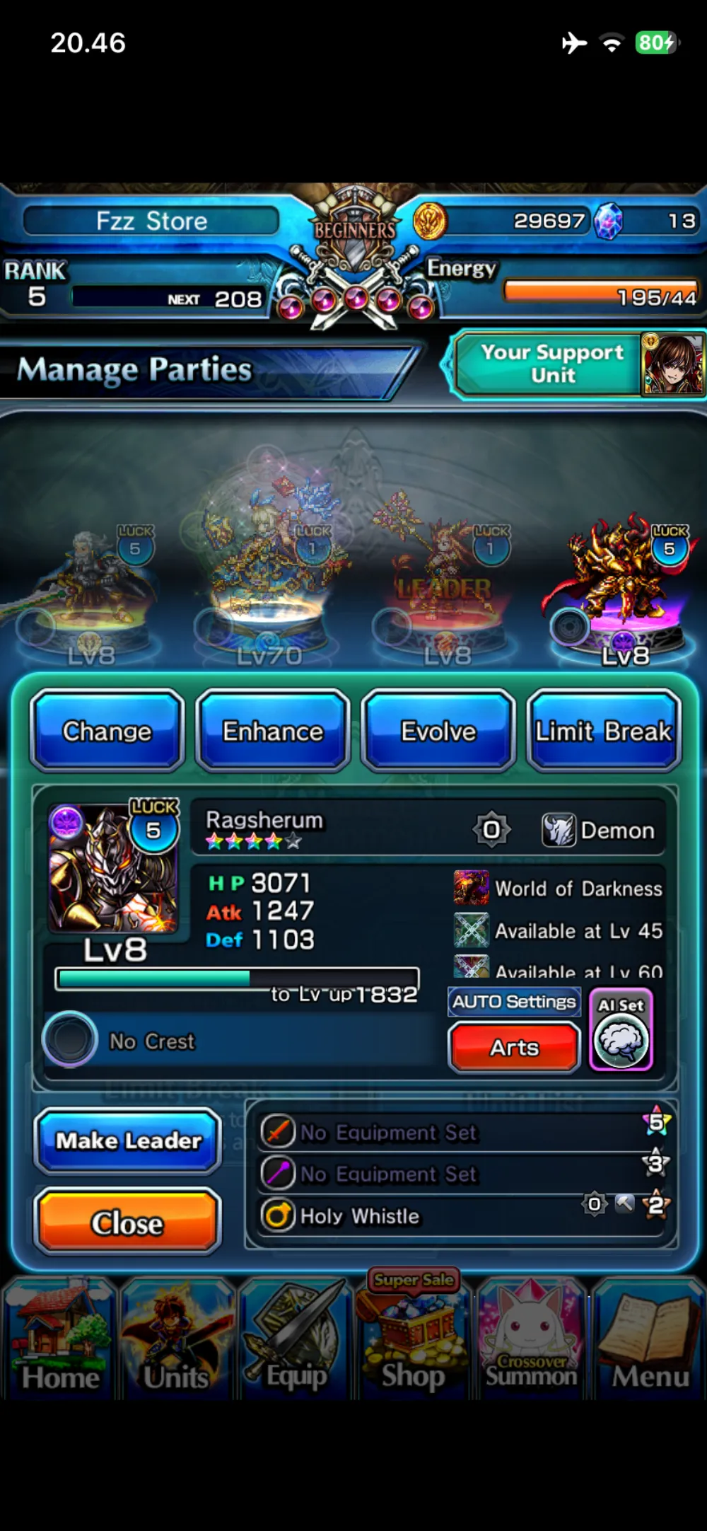 STARTER LEVEL 5 | CHAR B5 QUEN SELIA LEVEL 70 | 3 CHAR B4