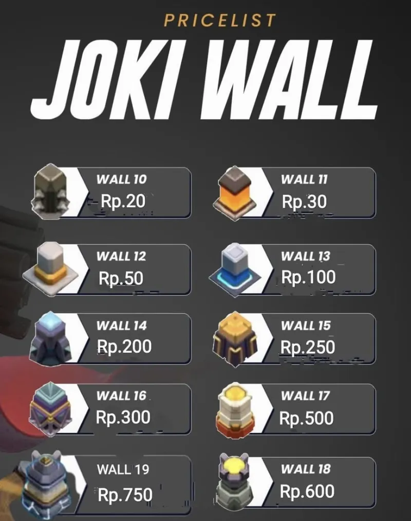 JOKI WALL CLASH OF CLANS