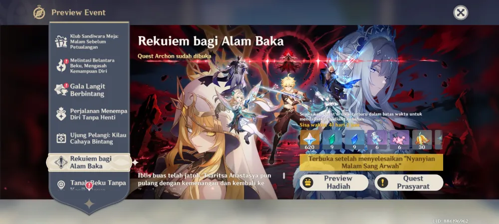 Archon Quest Snezhnaya Act 3&4 + story char b5 terbaru 2 all clear